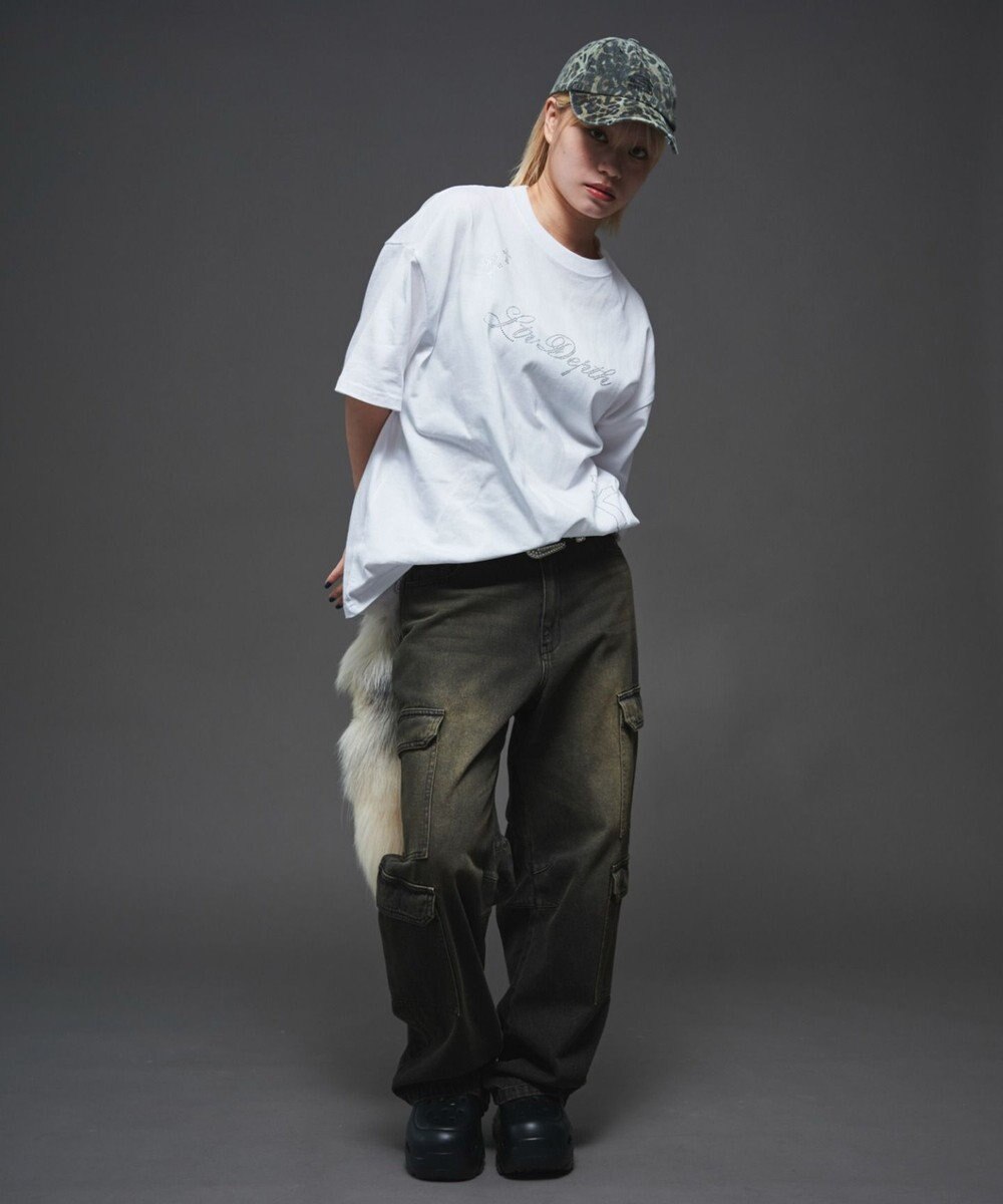 WEGO 【ユニセックス着用ITEM】ラインストーングラフィックT（SS） 