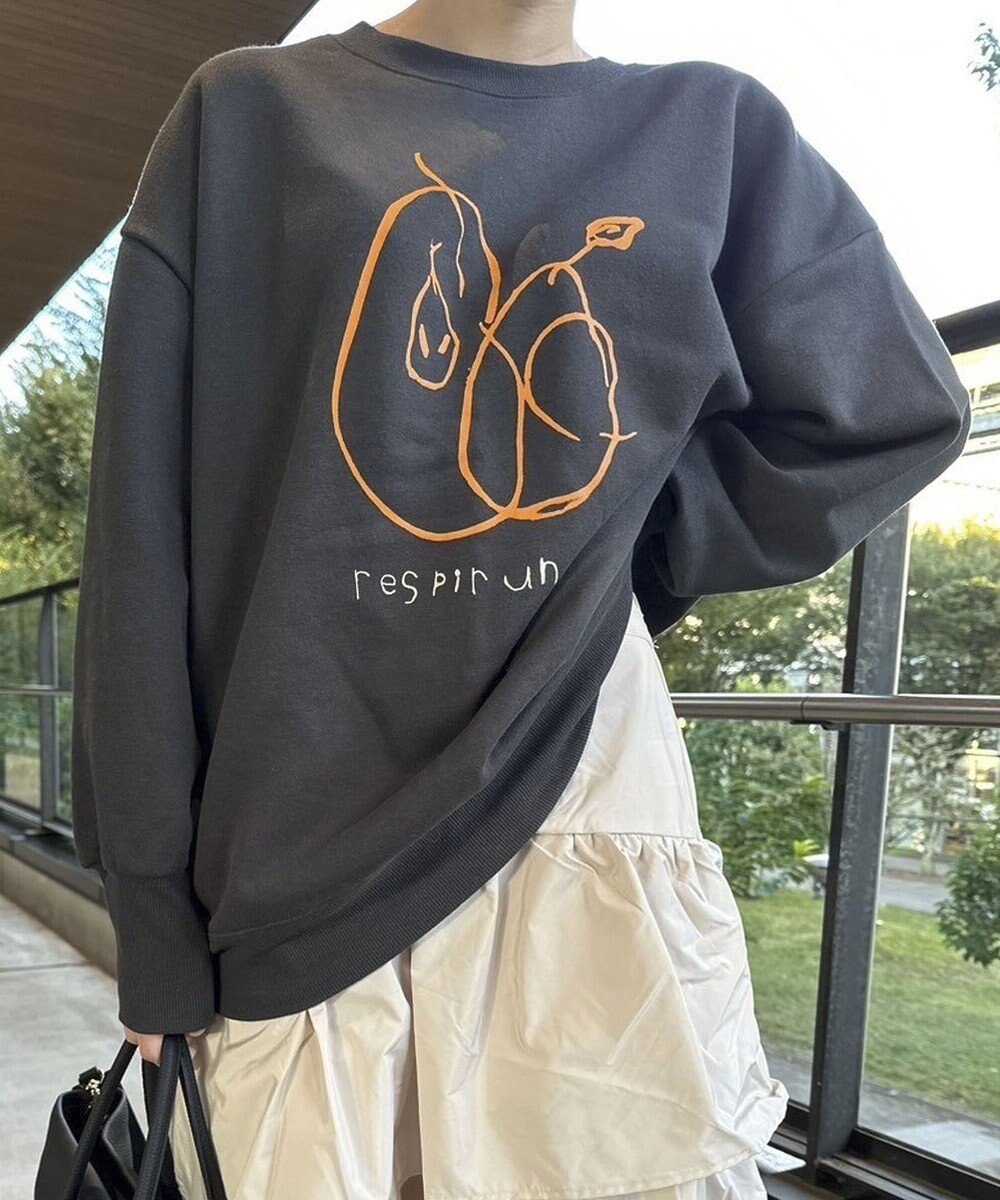 Green Parks 手書きプリントスウェット 