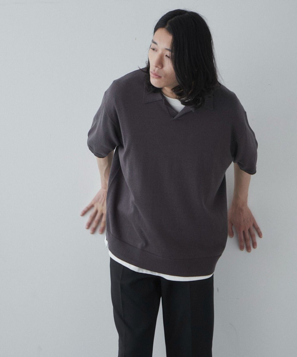 WEGO 【ユニセックス着用ITEM】スキッパーニットポロ 