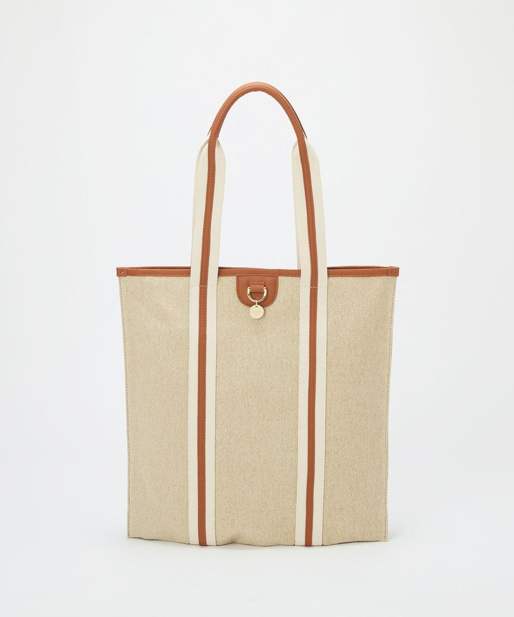 TOPKAPI 【TREASURE TOPKAPI】レザーコンビ ストライプハンドル スリム トートバッグ　A4 / 軽量 