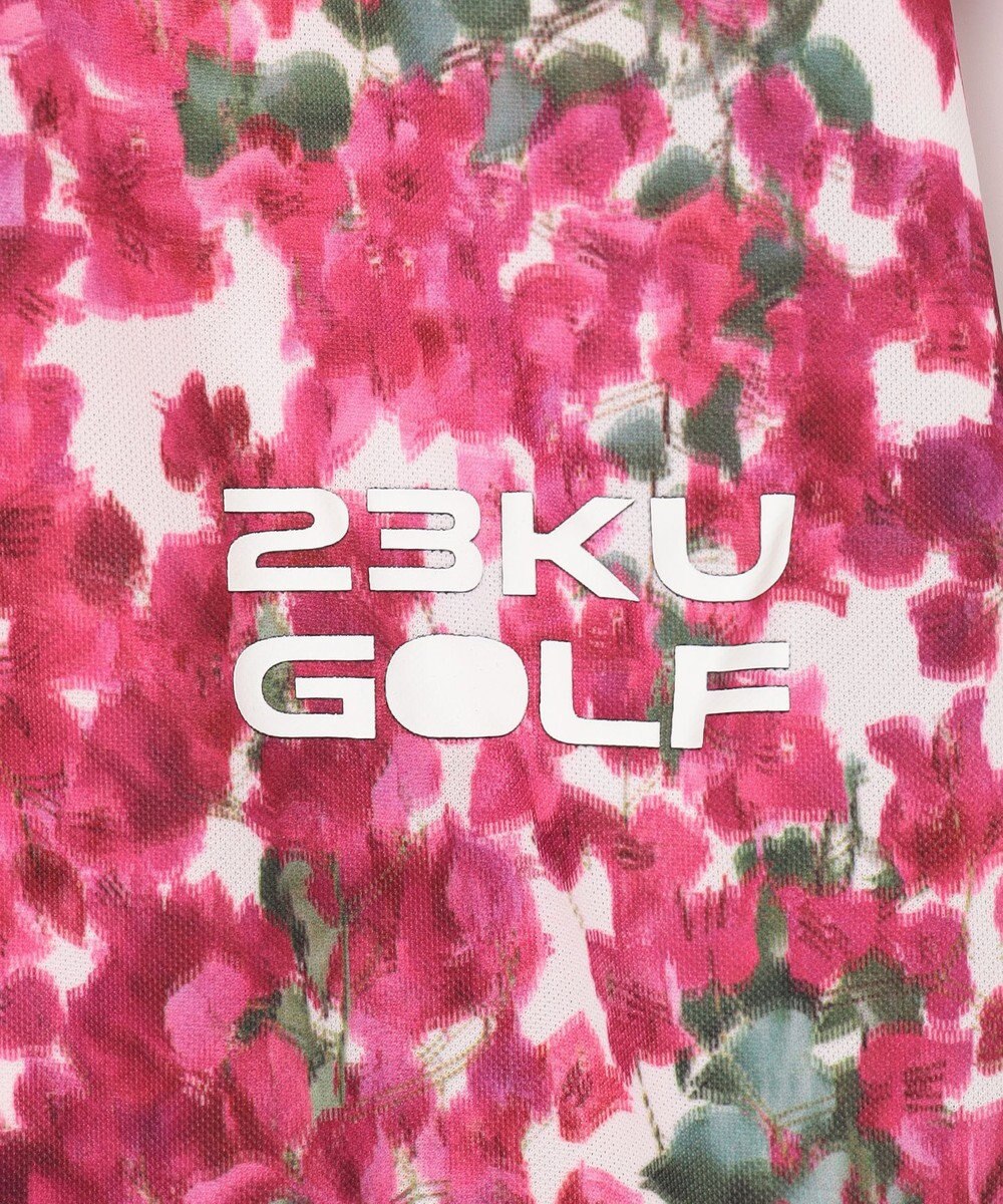 23区GOLF 【MEN】【接触冷感・UVケア・吸水速乾】ブーゲンビリア柄 ポロシャツ 