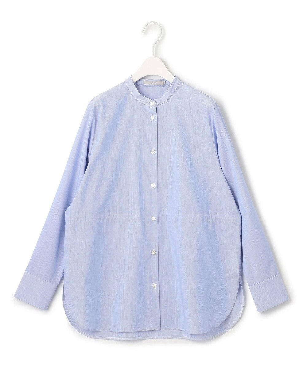 ICB 【洗える】 クリーンブロード バンドカラーシャツ 