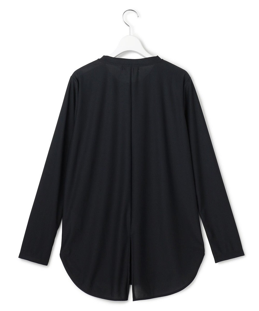 ICB L 【マシンウォッシャブル可】ライトトリコット バックスリット入り長袖プルオーバー 