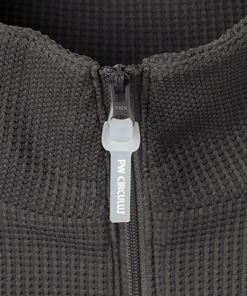 PW CIRCULUS 今が旬トップス！【ドライな肌触り / UV遮蔽率98.9% UVカット / ストレッチ】【MEN】ワッフルハーフジップトップス  ゴルフ 