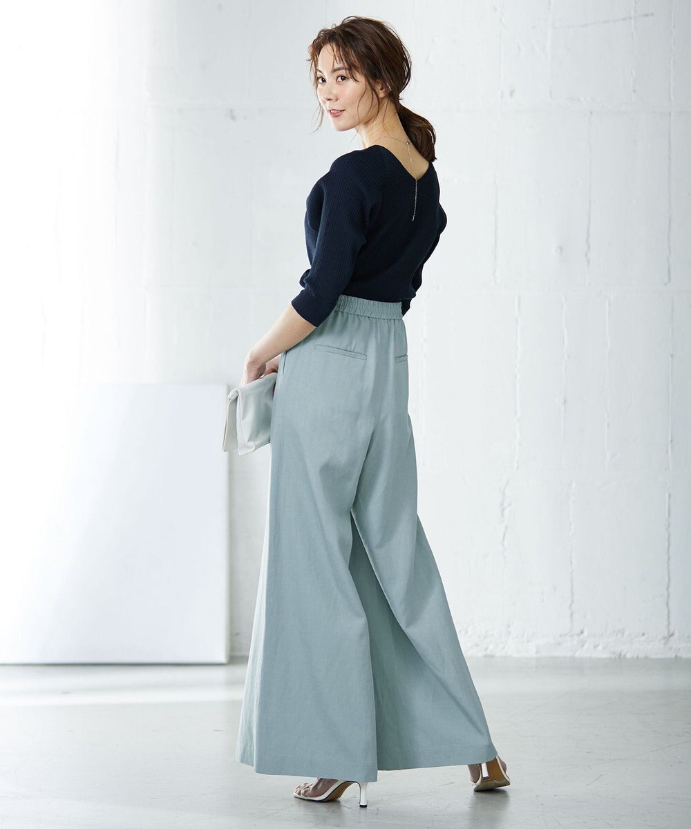 ICB 【洗える】コットンポリエステルリブ プルオーバー 