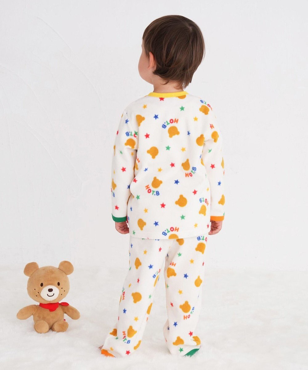 MIKI HOUSE HOT BISCUITS 【80-120cm】 カラフルパイピング フリース ルームウェア 