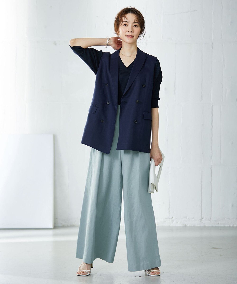 ICB 【洗える】コットンポリエステルリブ プルオーバー 