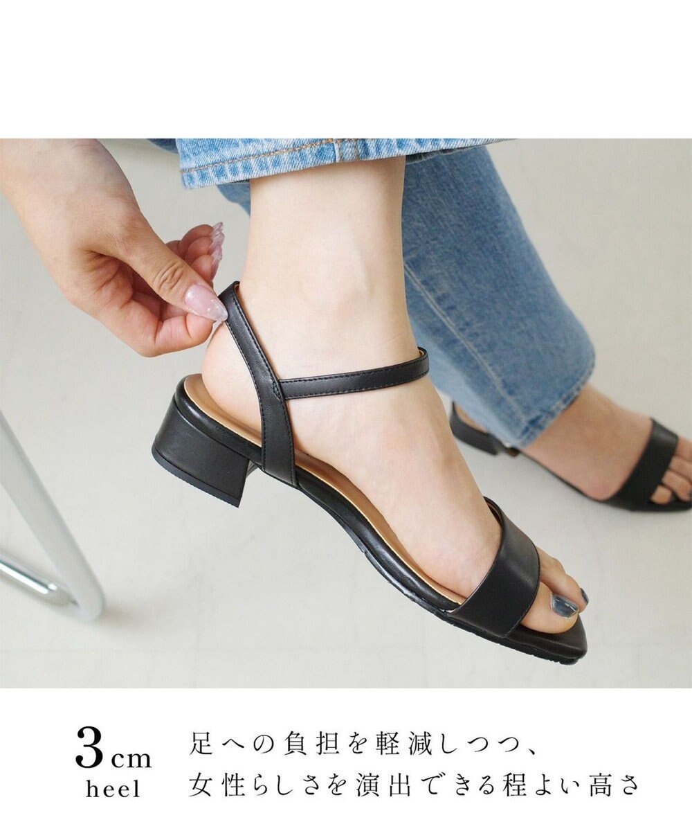 Pointer 日本製 本革スクエアトゥサンダル 