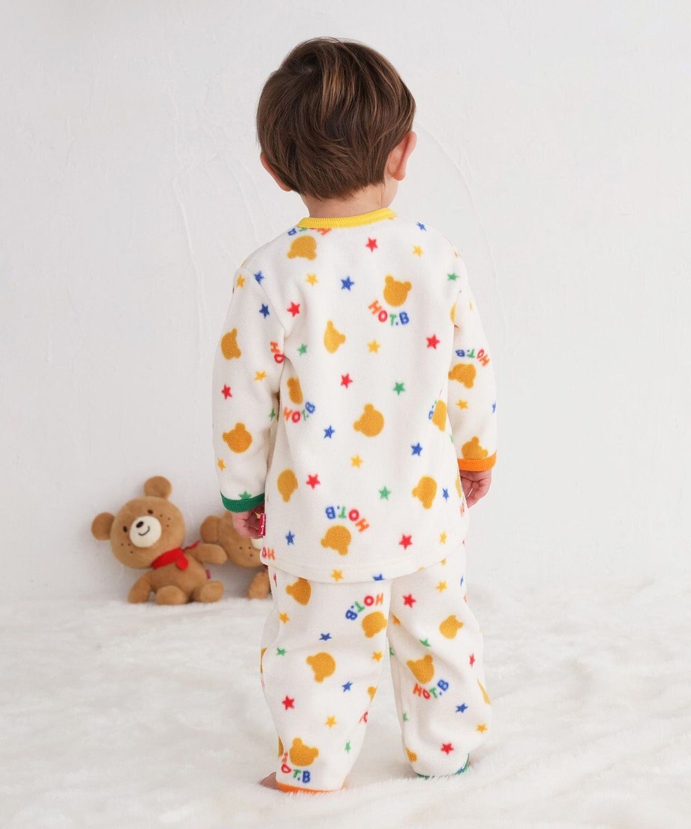 MIKI HOUSE HOT BISCUITS 【80-120cm】 カラフルパイピング フリース ルームウェア 