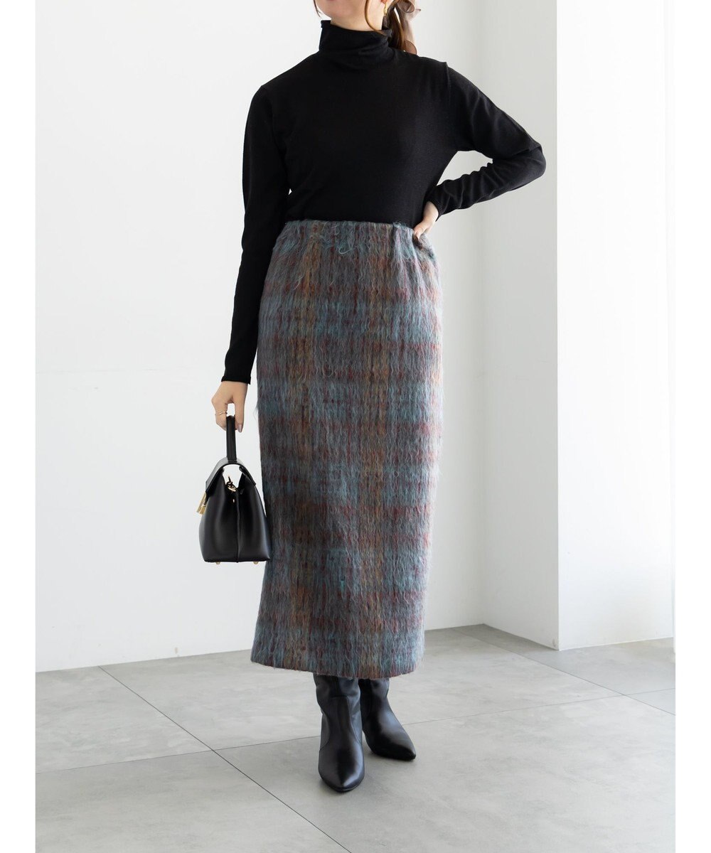 Te chichi シャギーチェックスカート 