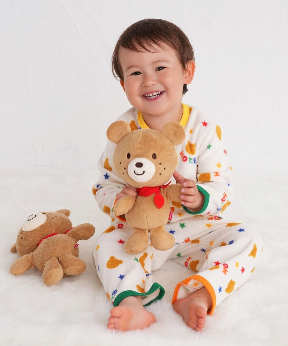 MIKI HOUSE HOT BISCUITS 【80-120cm】 カラフルパイピング フリース ルームウェア 