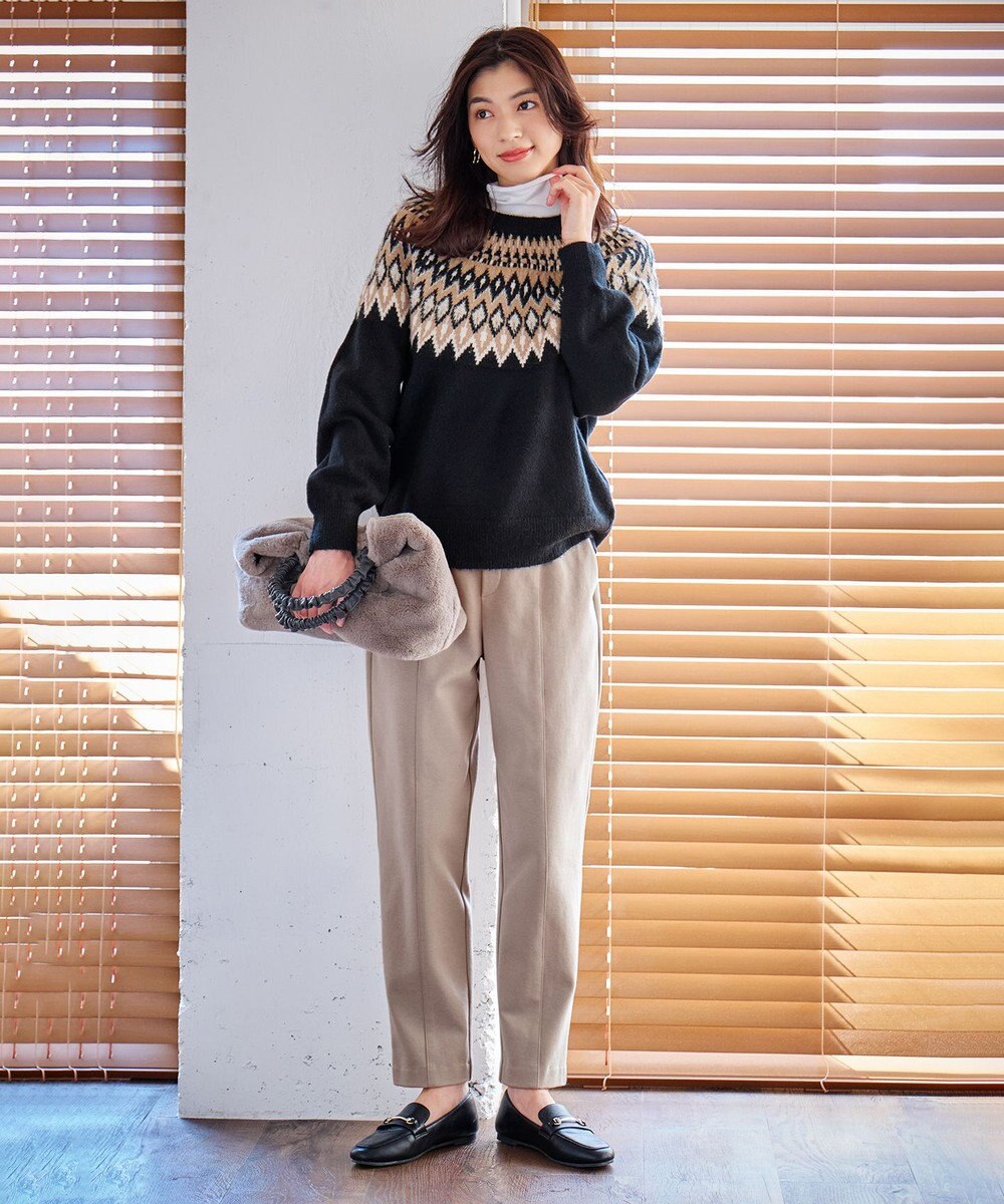 ANY 【ストレッチ/ウエストゴム】エニィーヒート テーパードパンツ 