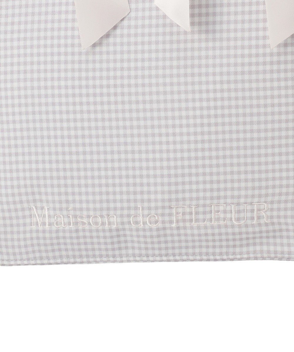 Maison de FLEUR ギンガムリボンスクエアトートバッグ 