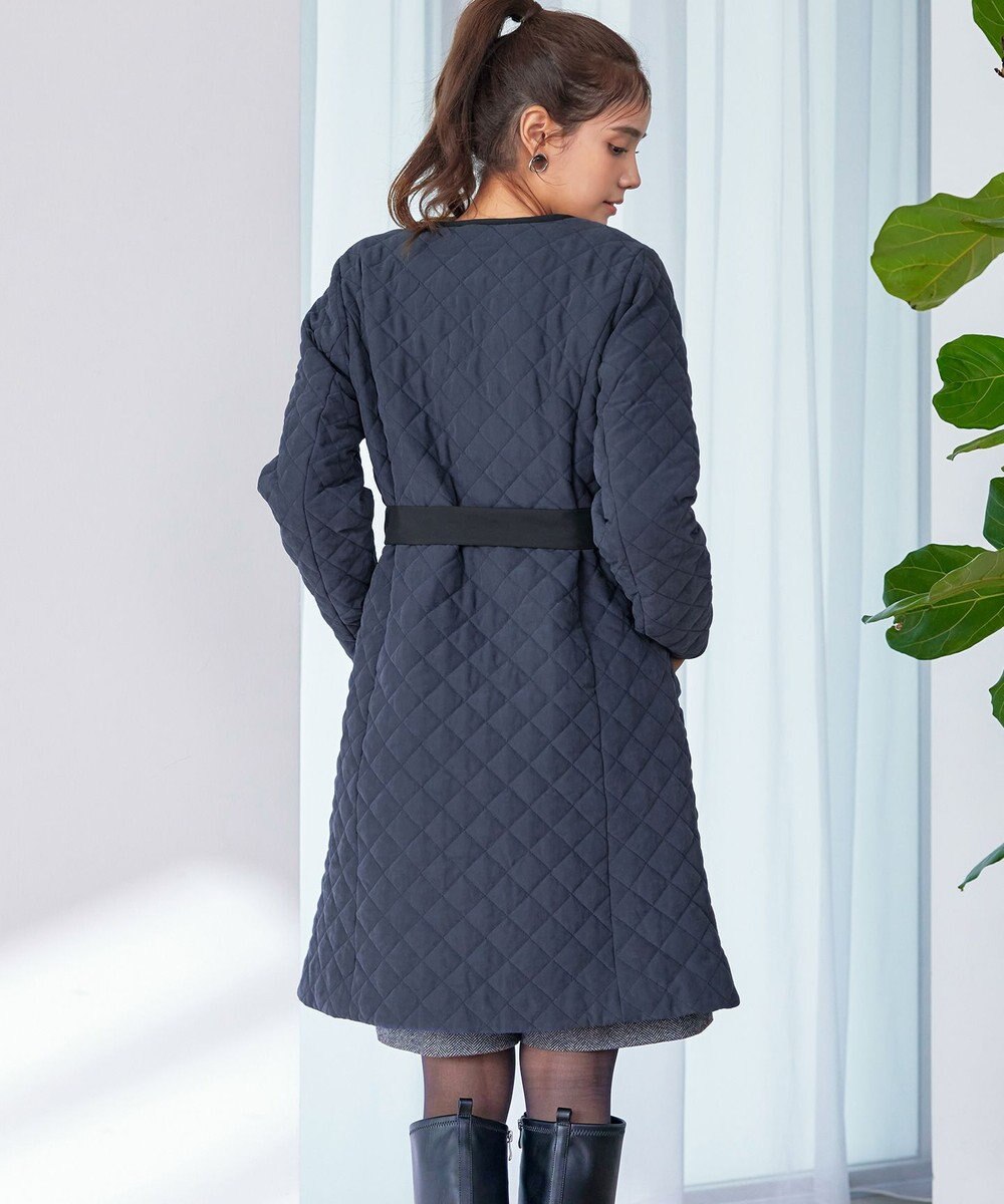 Tiaclasse ピーチスキン2wayキルティングロングコート 