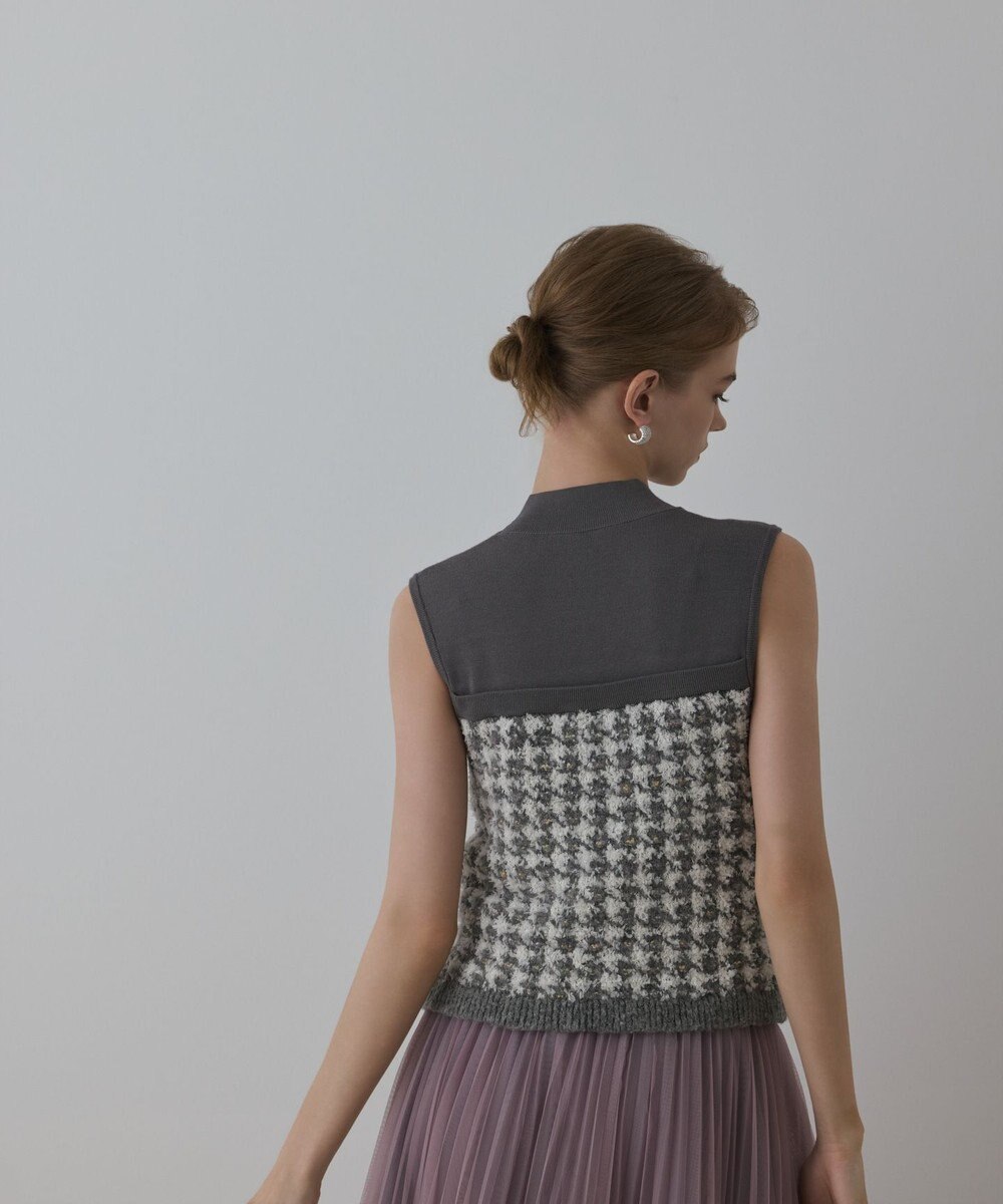 GRACE CONTINENTAL ツイードベアニットトップ 