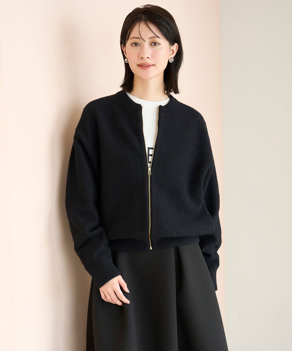 UNFILO ウールミルド ZIPニットブルゾン 
