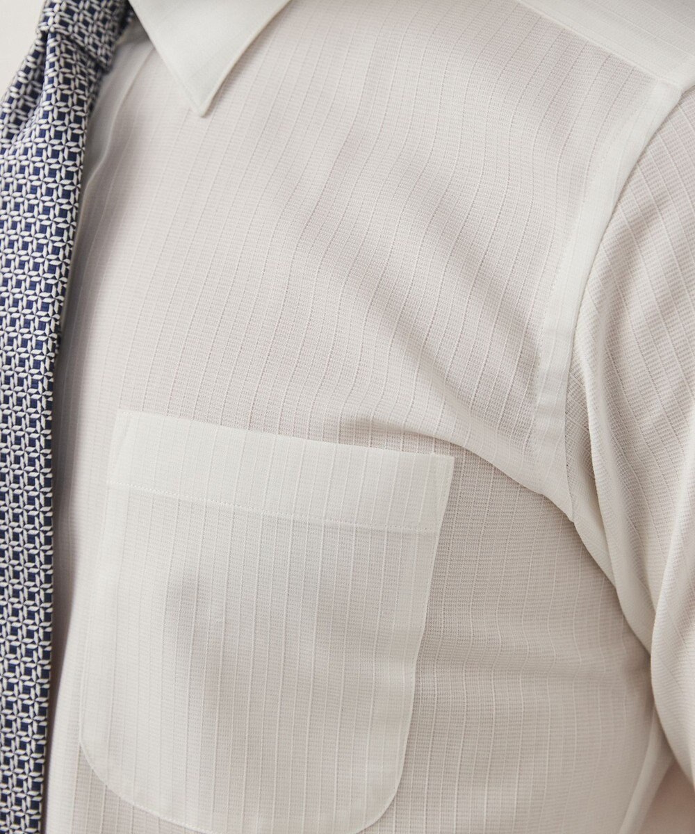 GOTAIRIKU 春夏向け【形態安定】SUMMERPREMIUMPLEATS_スナップダウンカラー _織柄_ 長袖ドレスシャツ(26年モデル) 