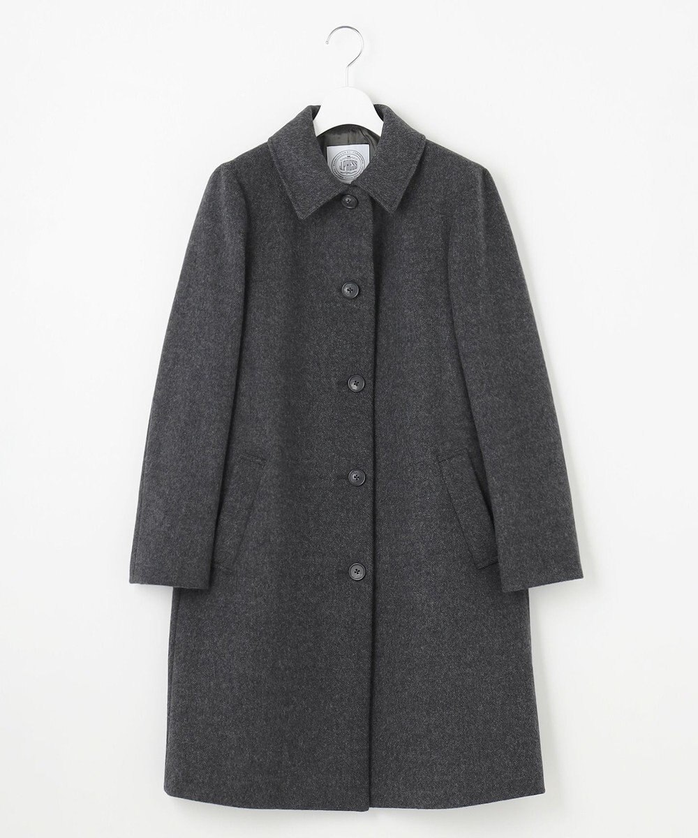 J.PRESS LADIES ショートビーバー ステンカラー コート 