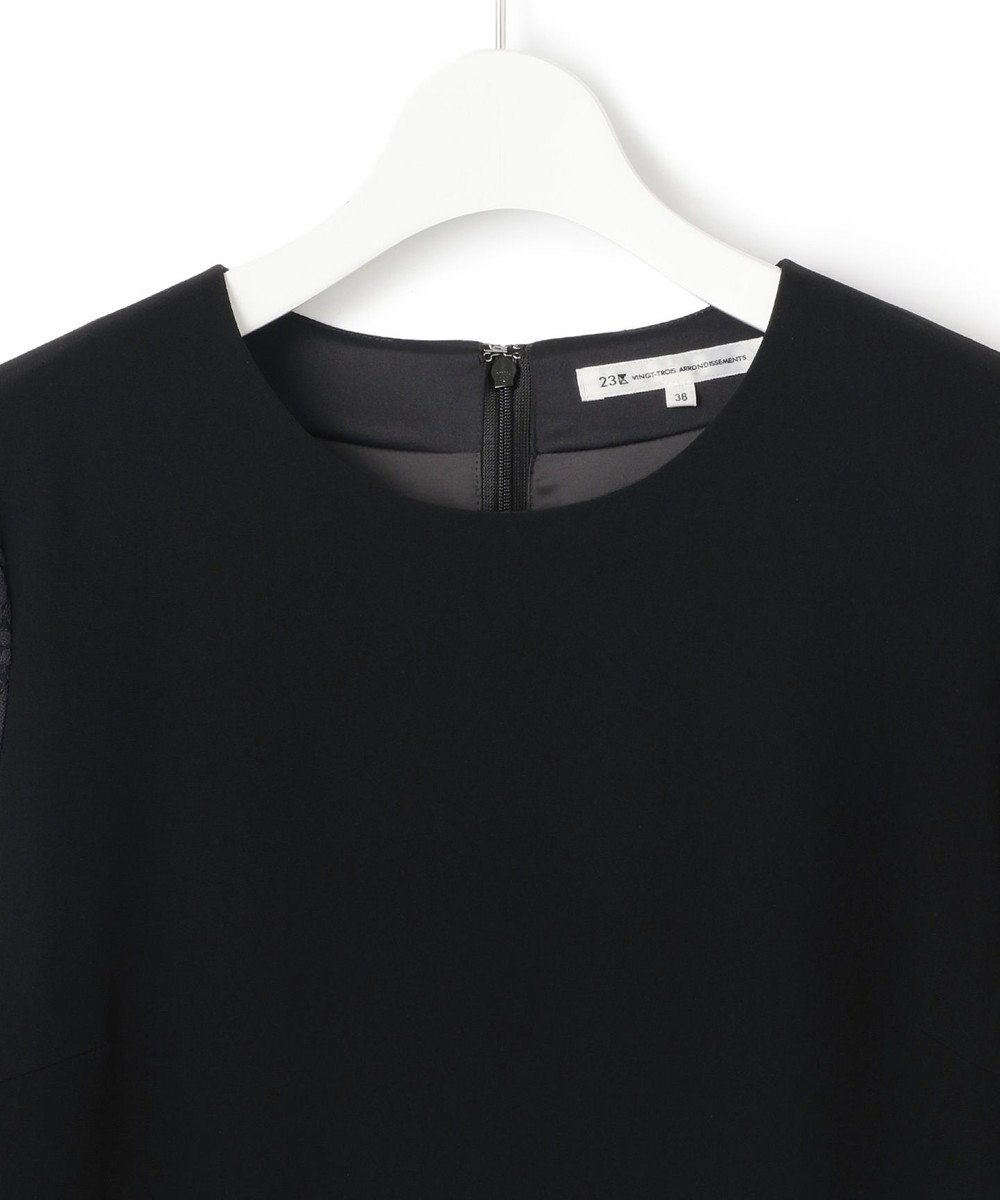 23区 【洗える】トリアセダブルジョーゼット ワンピース 