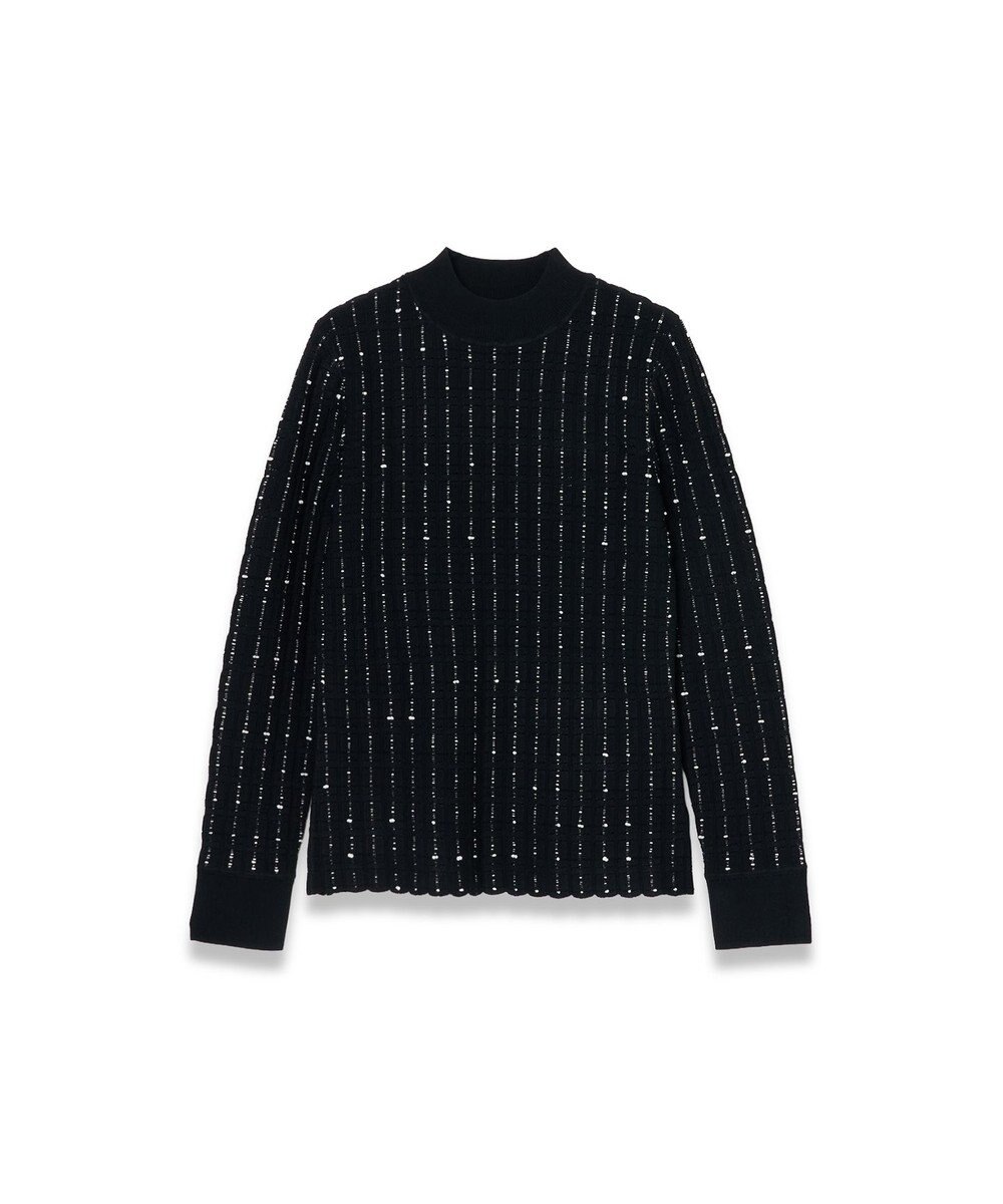 JOSEPH 【洗える】フラグメントストライプ　モックネックニット 