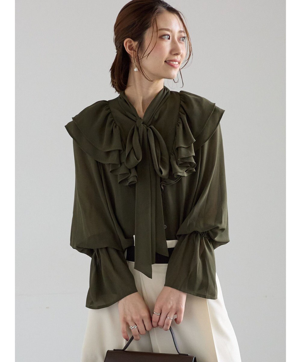 Te chichi ボウタイチュニックフリルブラウス《2025Autumn catalog vol.2 item》 