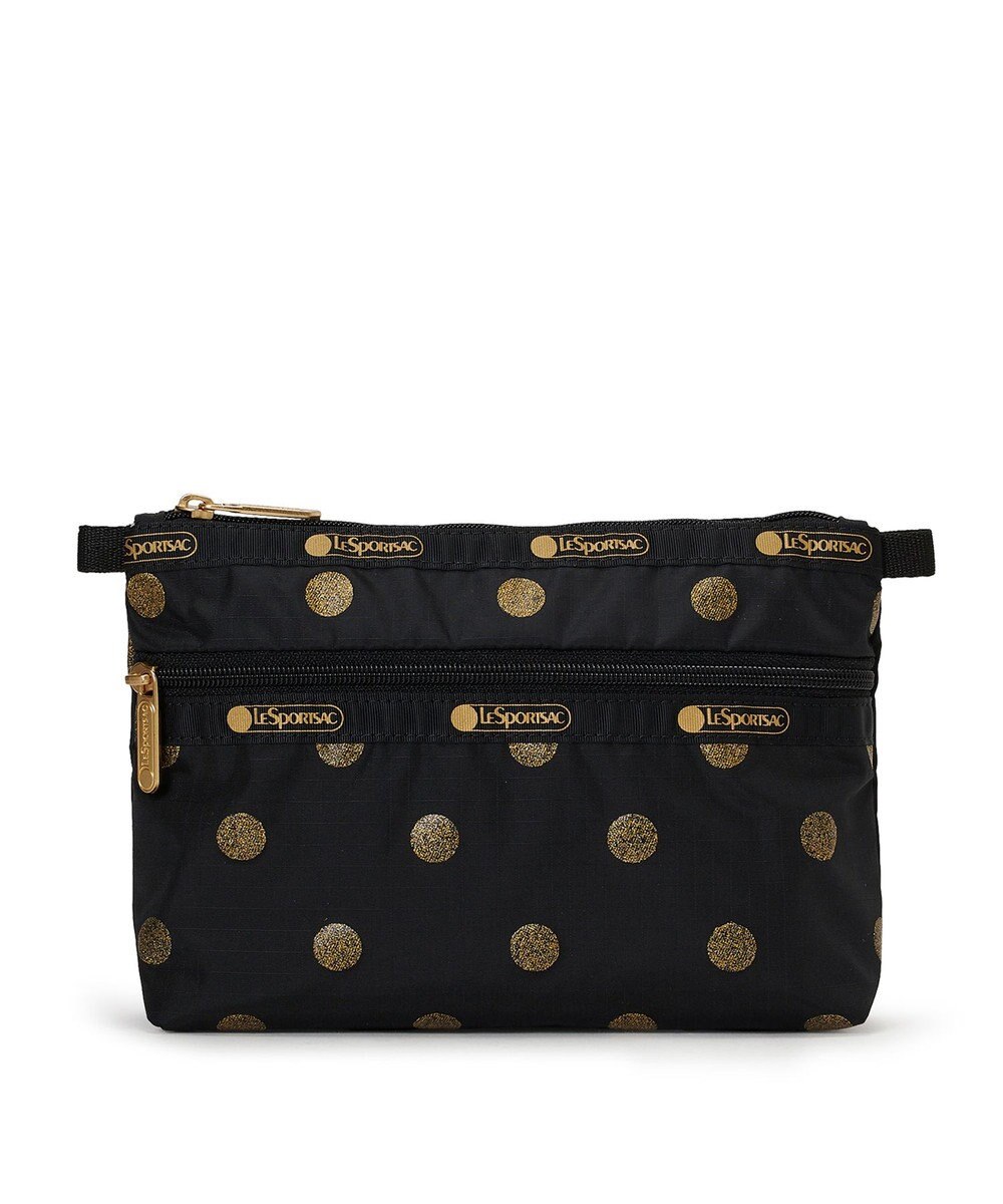 LeSportsac COSMETIC CLUTCH/ゴールドグリッタードッツ 