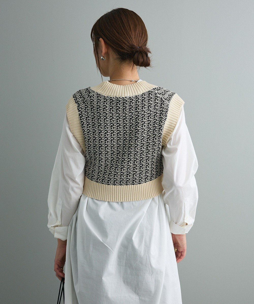 CRAFT STANDARD BOUTIQUE ジャガードショートニットベスト 