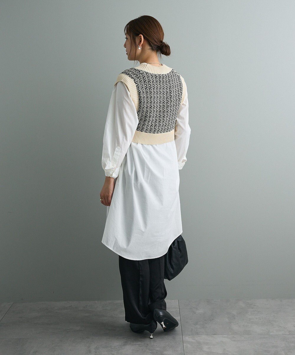 CRAFT STANDARD BOUTIQUE ジャガードショートニットベスト 