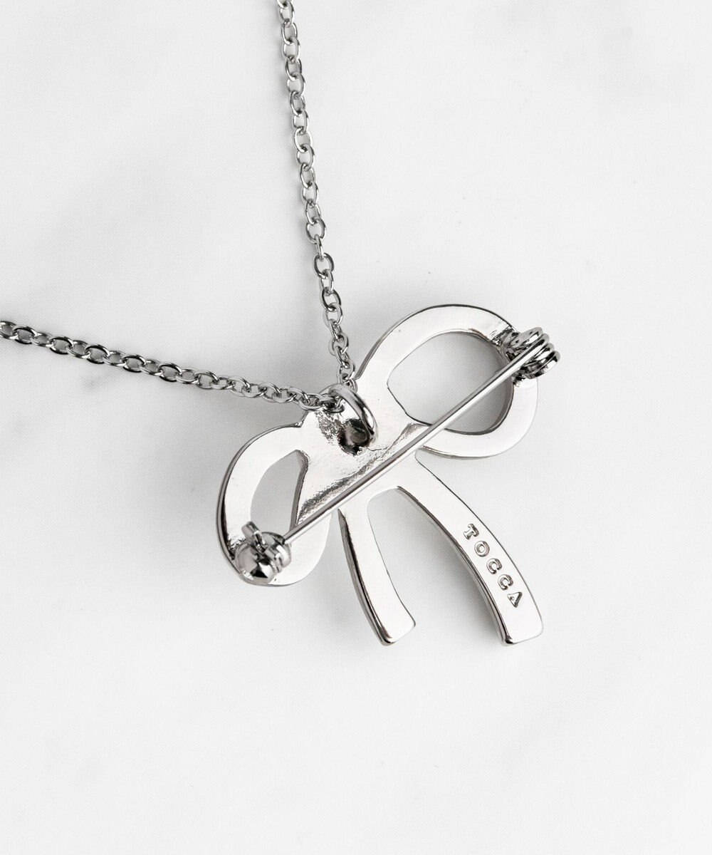 TOCCA RIBBON＆FLOWER BROOCH NECKLACE 2セット ブローチネックレス 