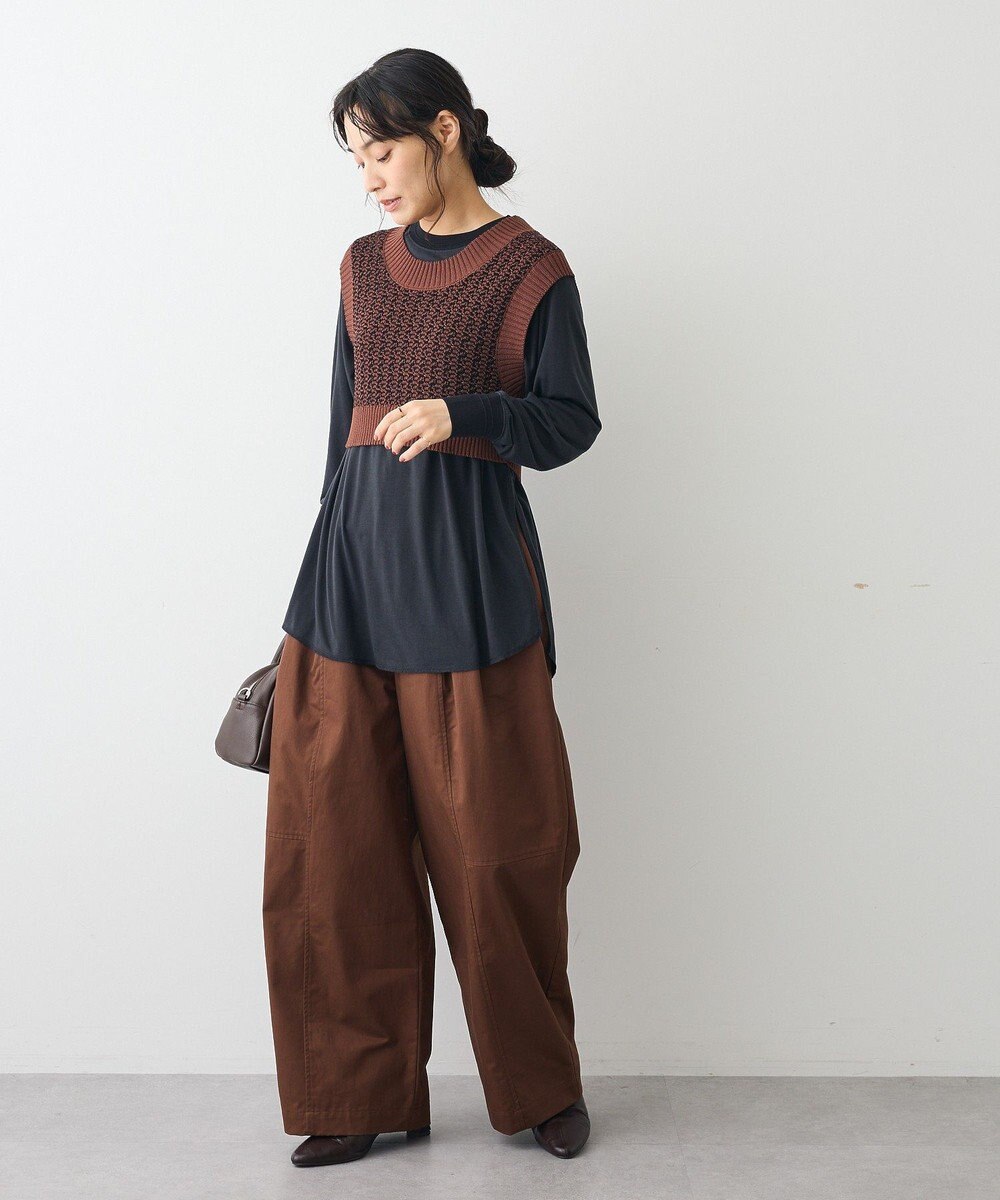 CRAFT STANDARD BOUTIQUE ジャガードショートニットベスト 