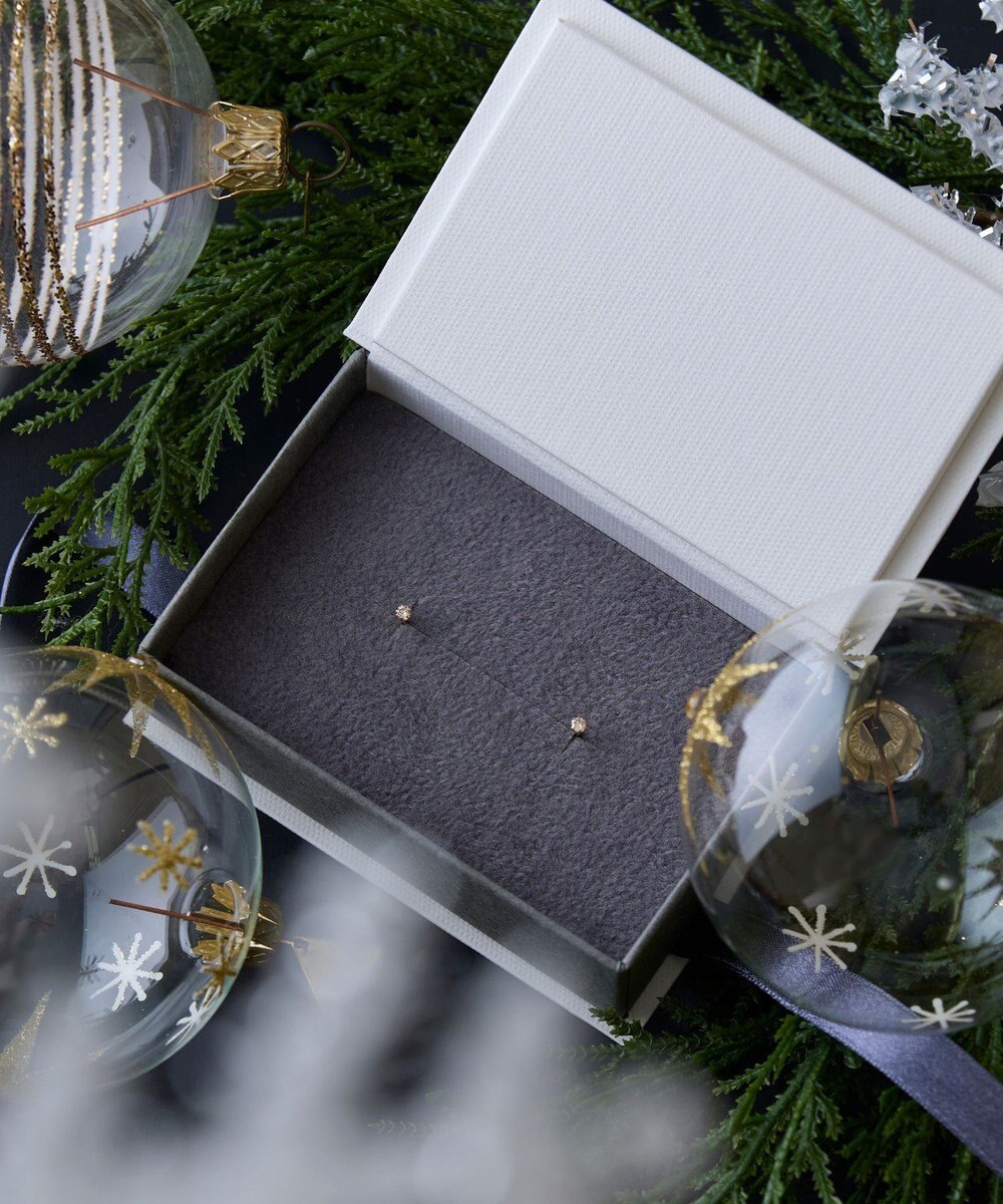 Phoebe 【K10】一粒ダイヤモンドピアス　ゴールド 