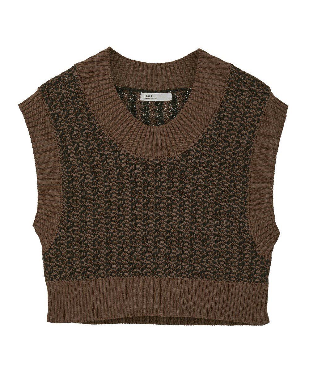 CRAFT STANDARD BOUTIQUE ジャガードショートニットベスト 