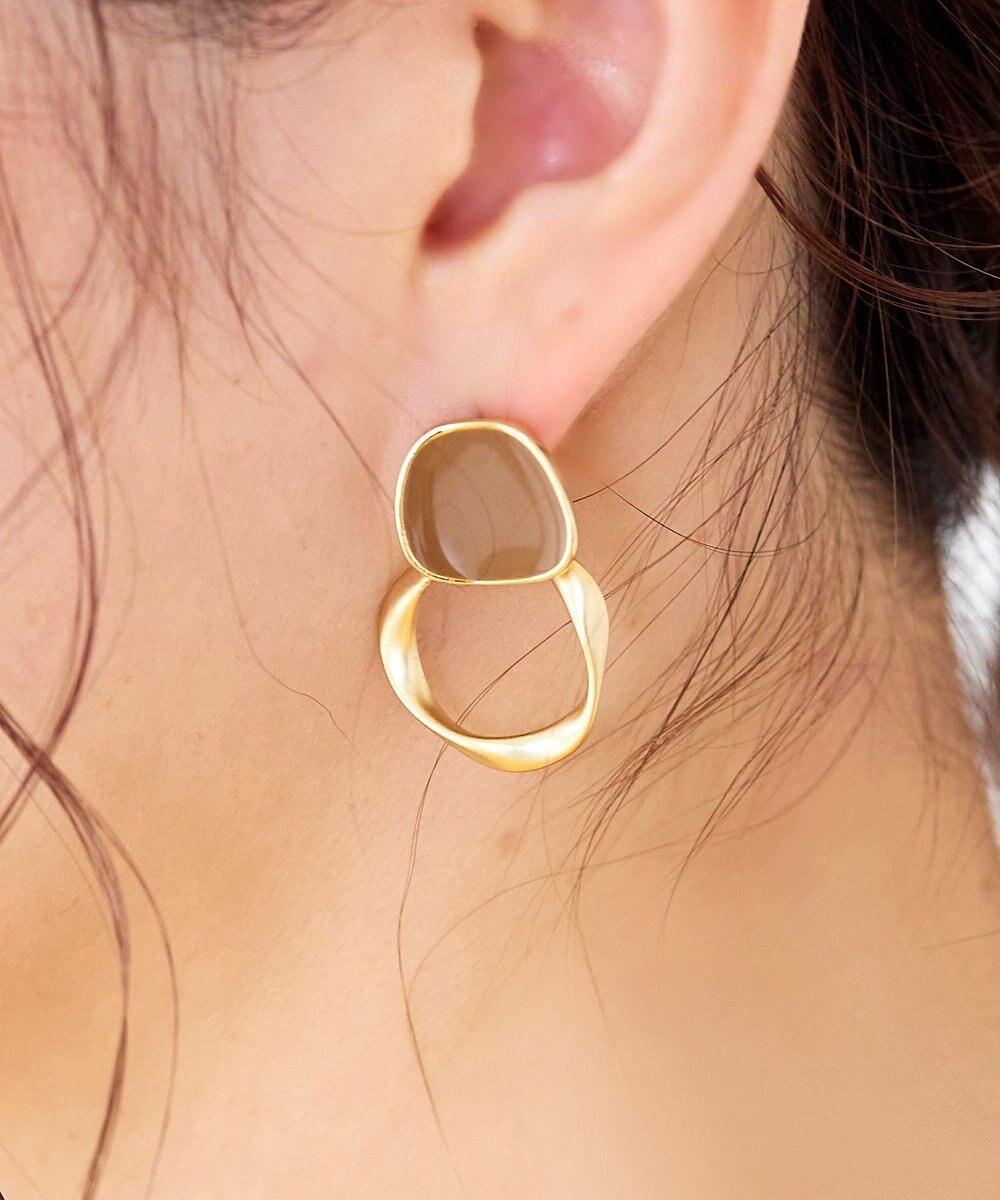 Tiaclasse カラーメタルリングピアス 