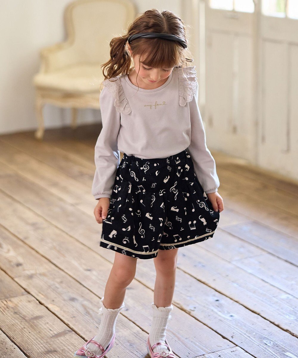 ANY KIDS 肩レース長袖Tシャツ 