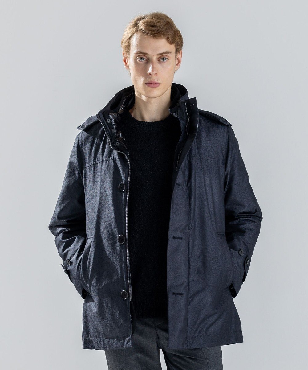 JOSEPH HOMME 新素材【4WAY】ライトラスターシャンブレー　ダウンコート 