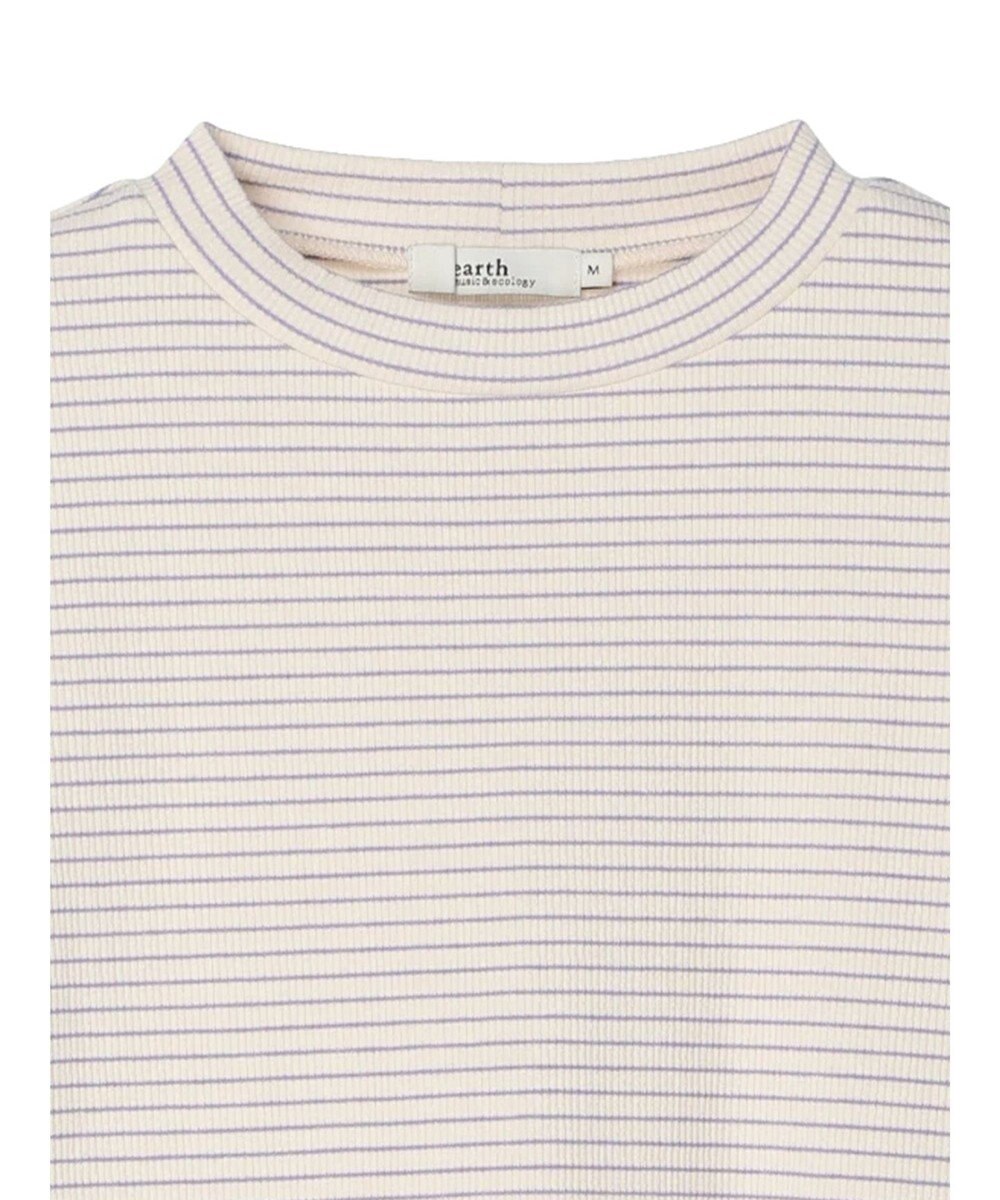 earth music&ecology マイクロボーダーリブプルオーバー 