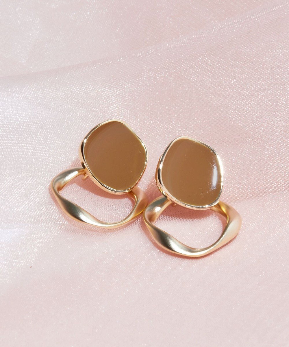 Tiaclasse カラーメタルリングピアス 