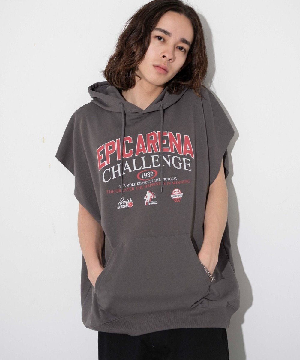 WEGO 【ユニセックス着用ITEM/手洗い可】ロゴノースリーブパーカー 