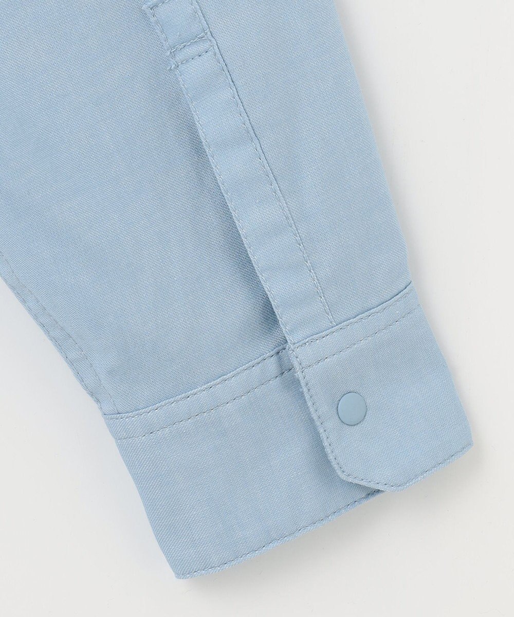 SHARE PARK MENS 【UVカット・撥水・ストレッチ】イージーデニムレギュラーカラーシャツ 