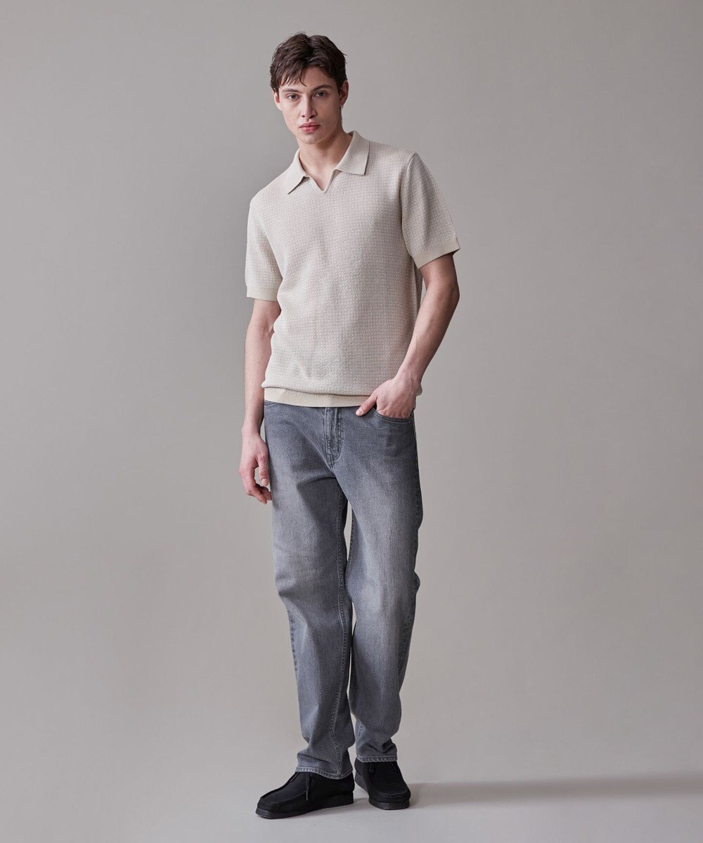 J.PRESS MEN 【HTBRID LINEN】スキッパーニット ポロシャツ 