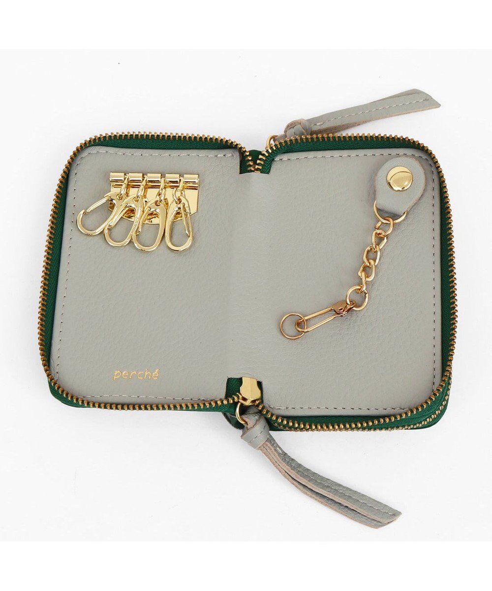 UNBILLION ペルケ perche / ドット型押し・ジャバラカードキーケース 