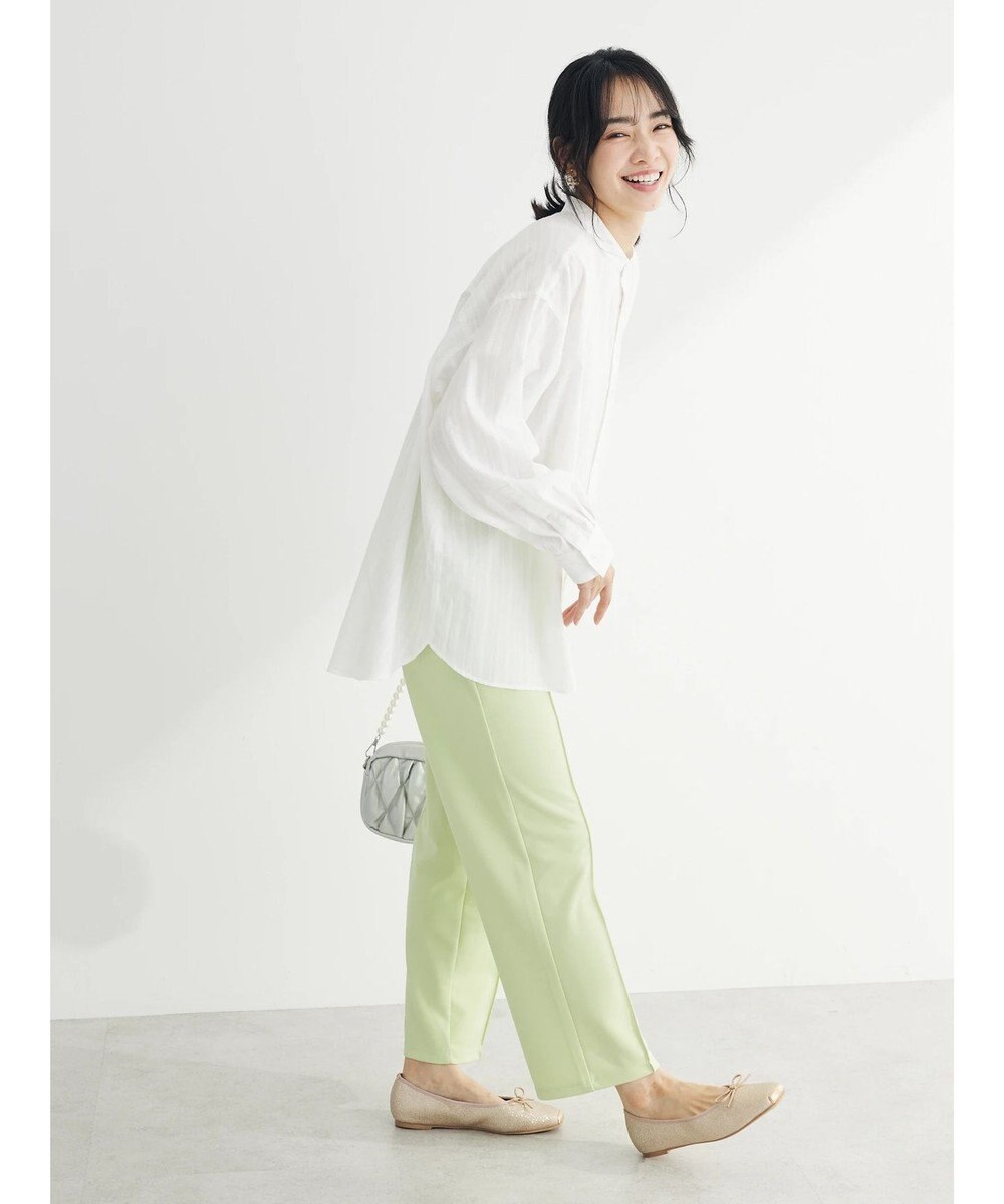 Green Parks カラミバンドカラーシャツ 