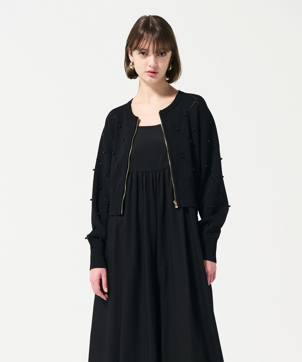 GRACE CONTINENTAL パールニットブルゾン 