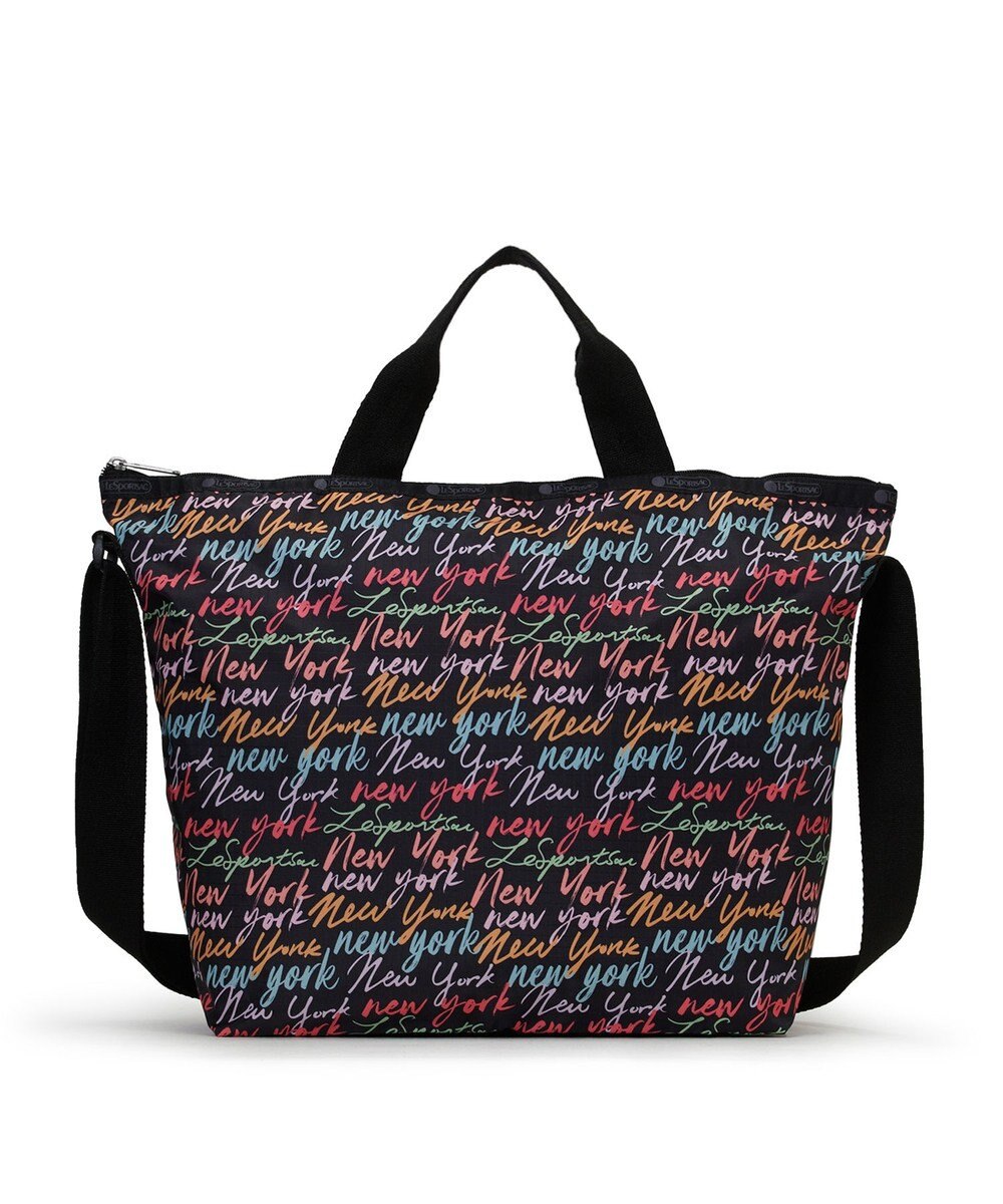 LeSportsac DELUXE EASY CARRY TOTE/NYCスクリプトブラック 