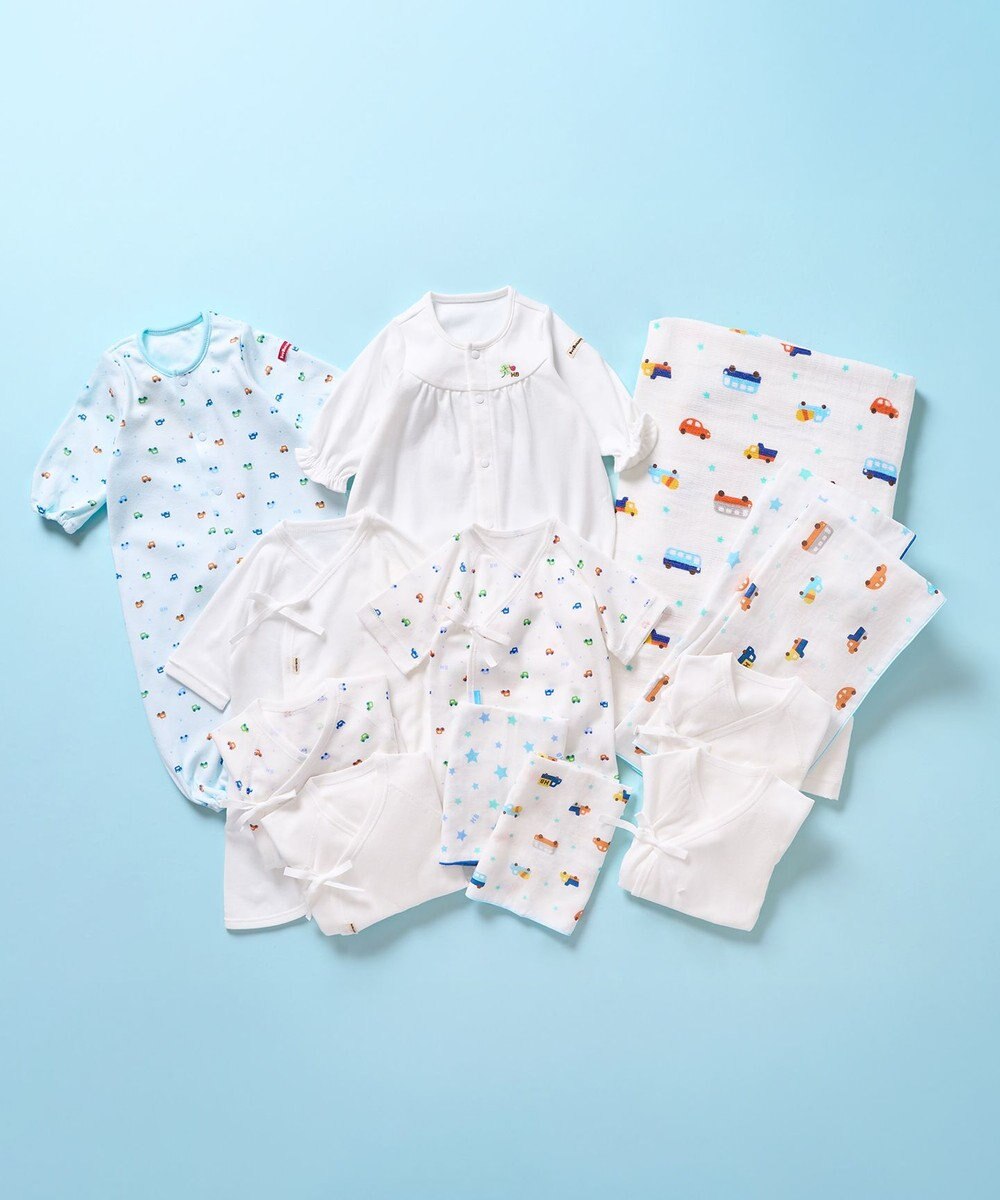 MIKI HOUSE HOT BISCUITS 出産準備スタンダードセット 通年用(総柄) 