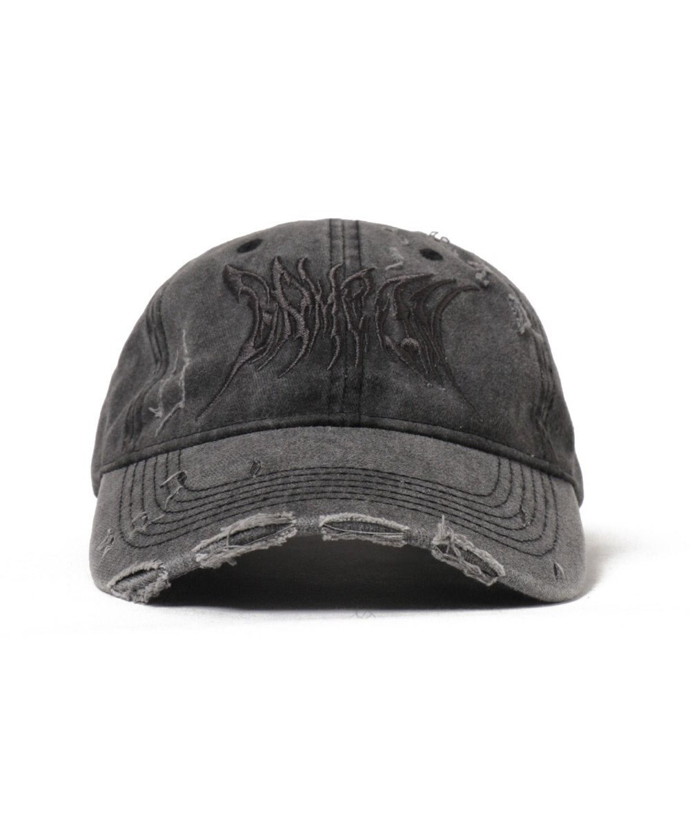 WEGO トライバルロゴダメージピグメントキャップ 