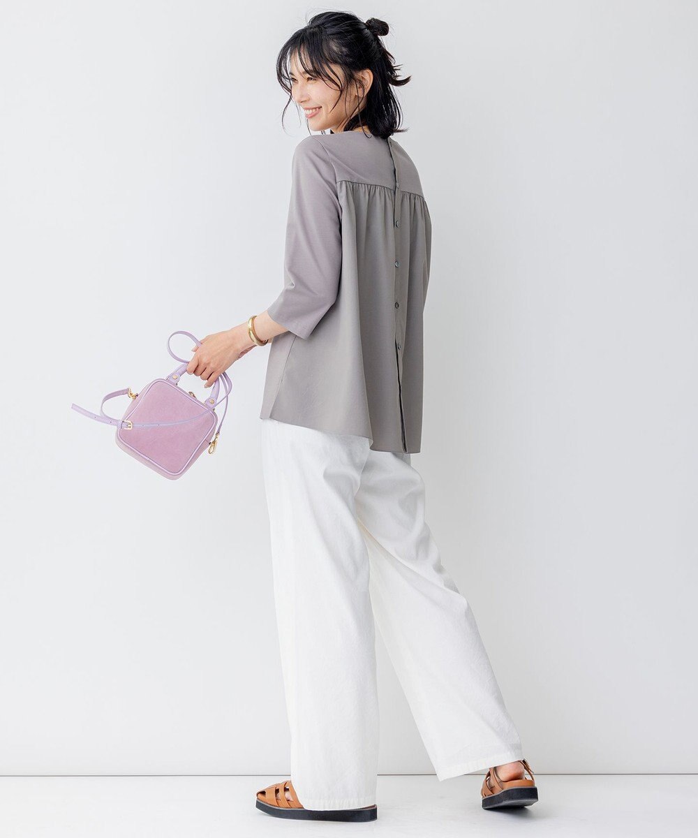 23区 【洗える】コットンツイルジャージー バックシャン カットソー 