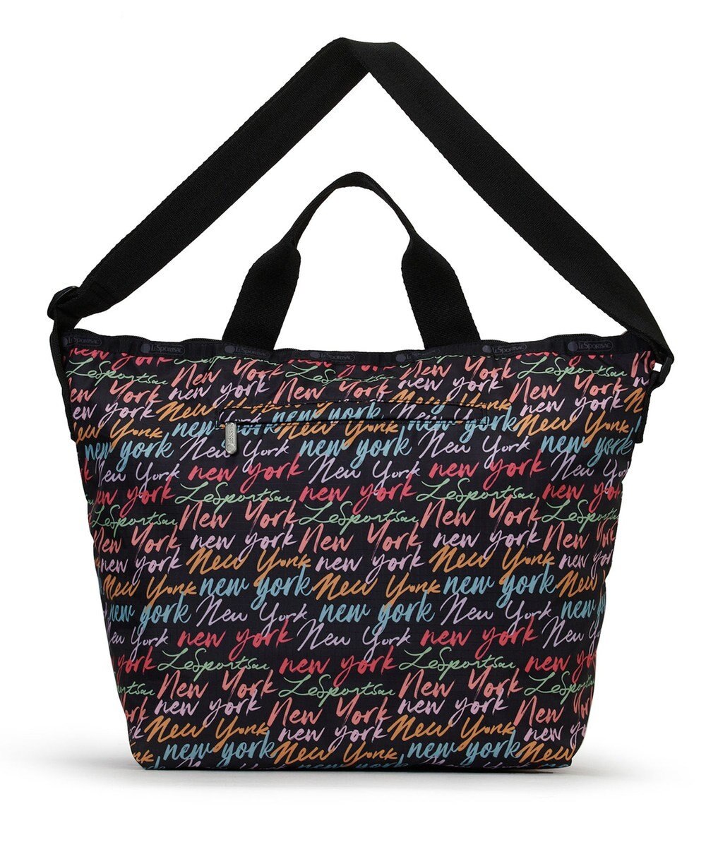 LeSportsac DELUXE EASY CARRY TOTE/NYCスクリプトブラック 