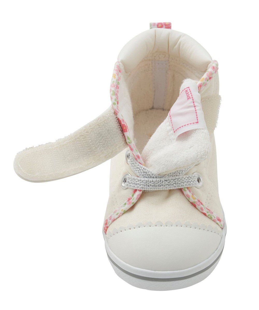 MIKI HOUSE HOT BISCUITS 【14-16cm】 小花柄 パイピング セカンドベビーシューズ 