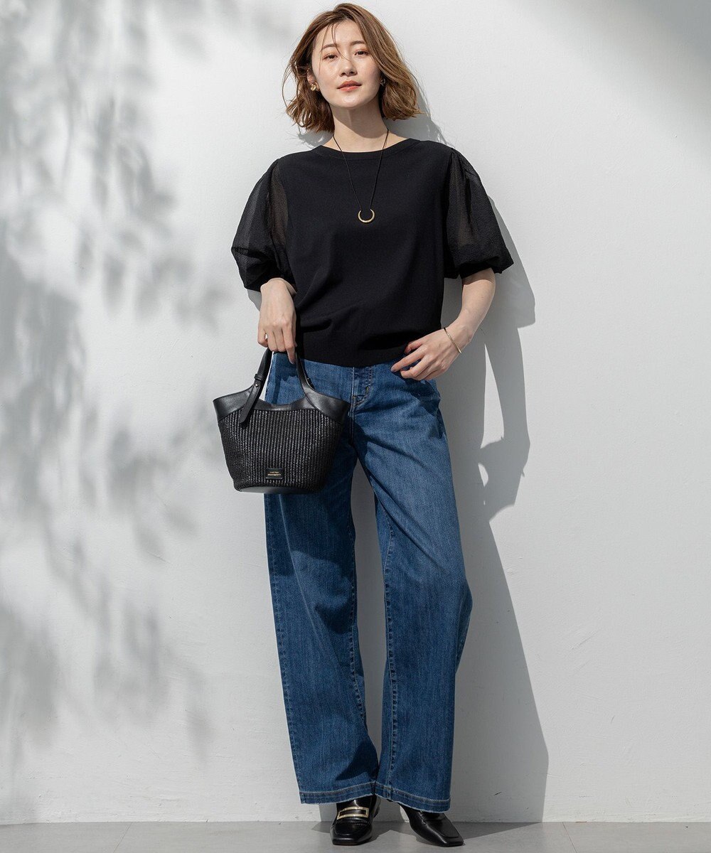 23区 【接触冷感】23区DENIM サマー ストレート ワイド パンツ 